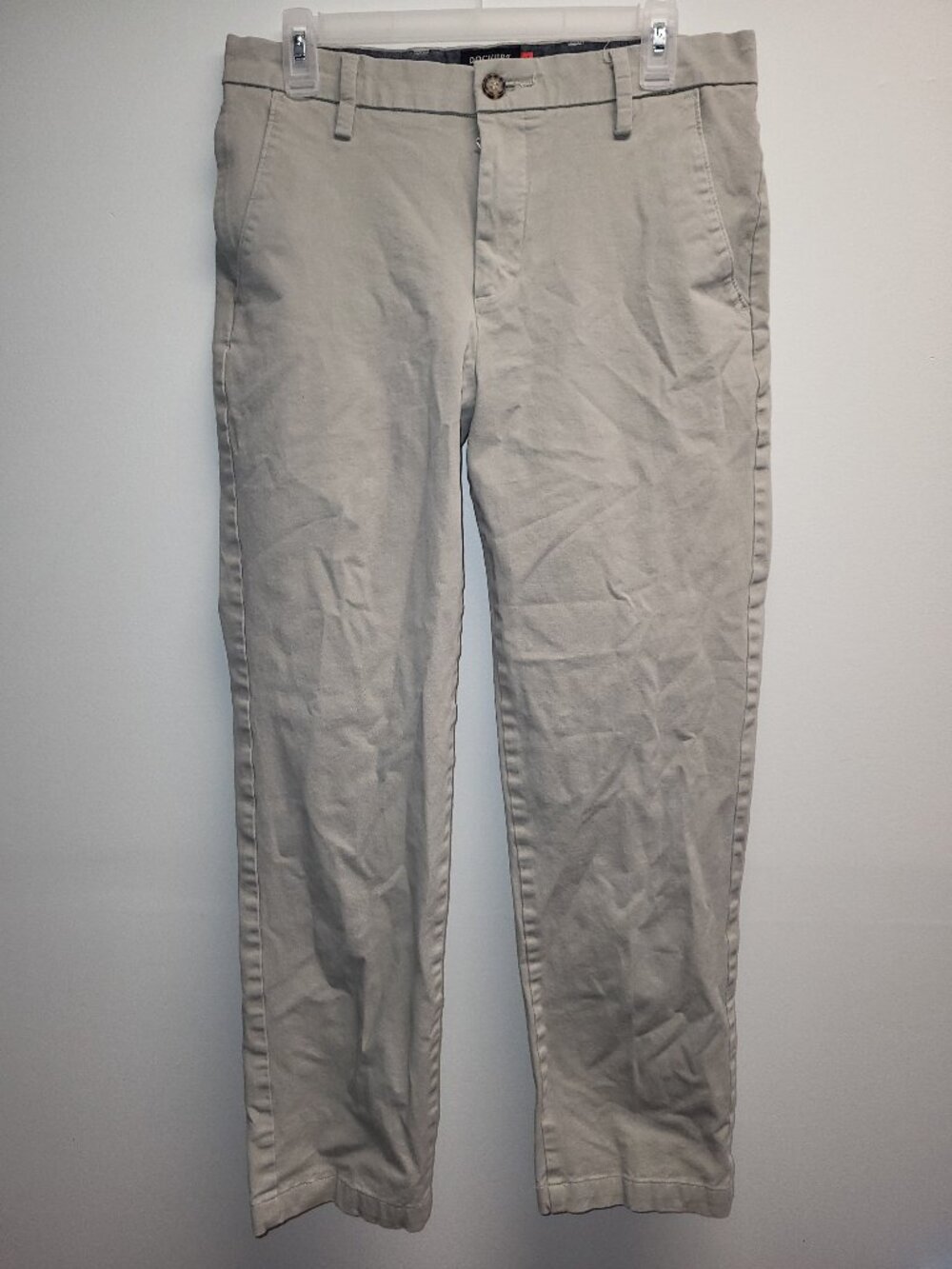 Dockers Khaki Pants Mens's Size 6 Stretch Straight Leg Beige Casual Pants